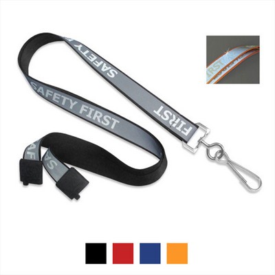 5/8" Polyester Lanyard Safety First with Breakaway (J-Hook)
