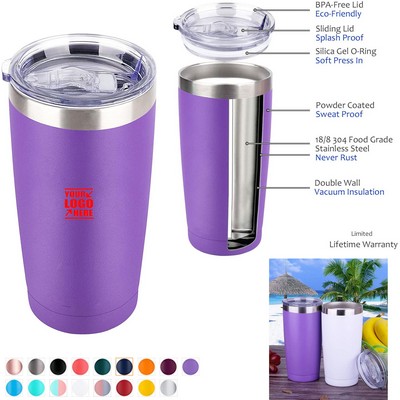 20 Oz. Double Wall Vacuum Insulated Coffee Tumbler